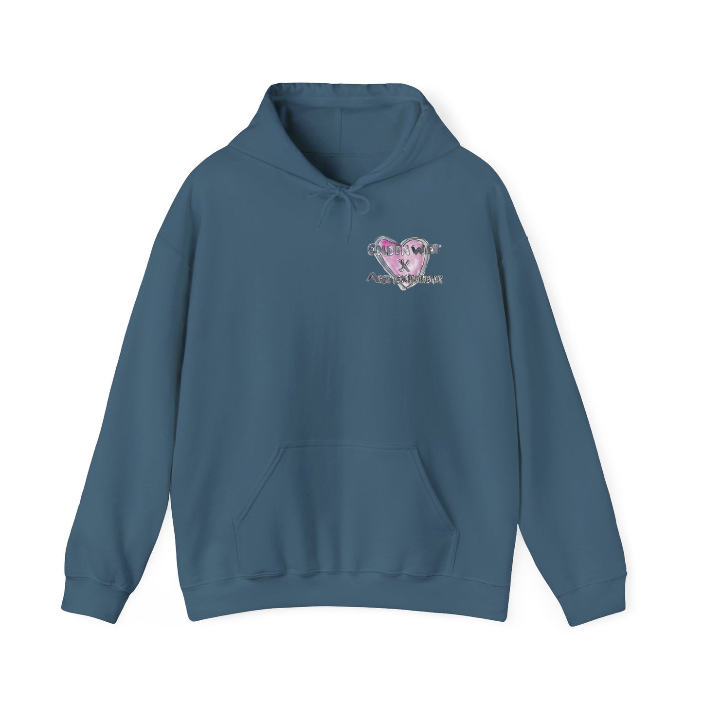 Golden West X Art Explorers Collab-Unisex Heavy Blend™ Hooded Pullover Sweatshirt-Printed front and back - Multiple Colors and Sizes Available