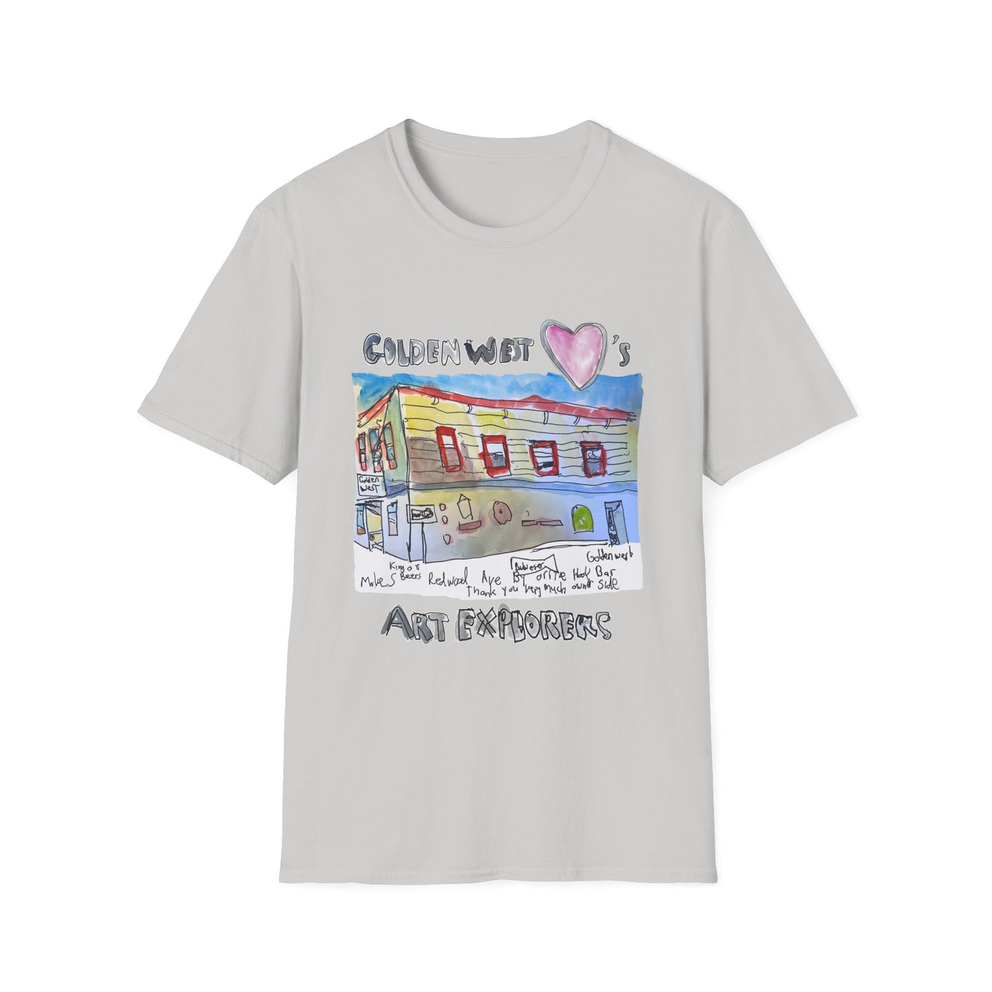 Golden West X Art Explorers Collab -Tee Shirt-front only print - Multiple Colors and Sizes Available