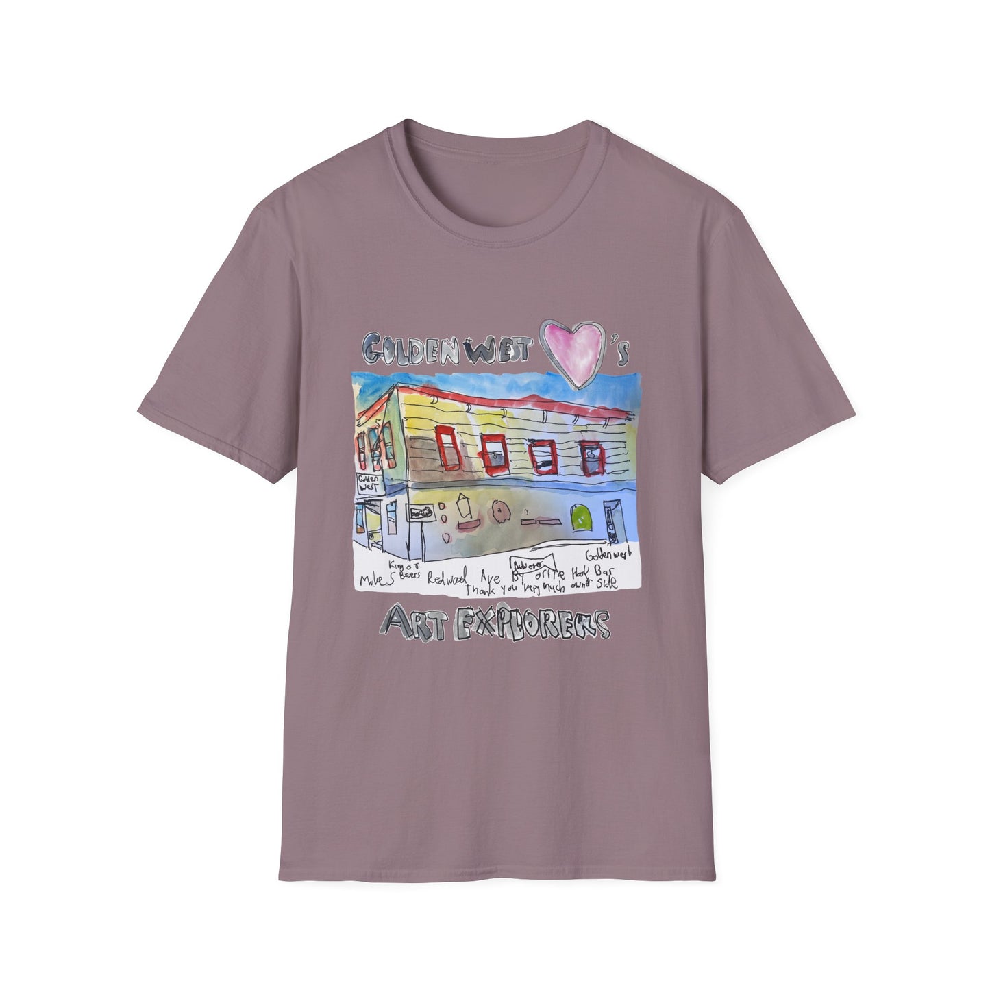 Golden West X Art Explorers Collab -Tee Shirt-front only print - Multiple Colors and Sizes Available