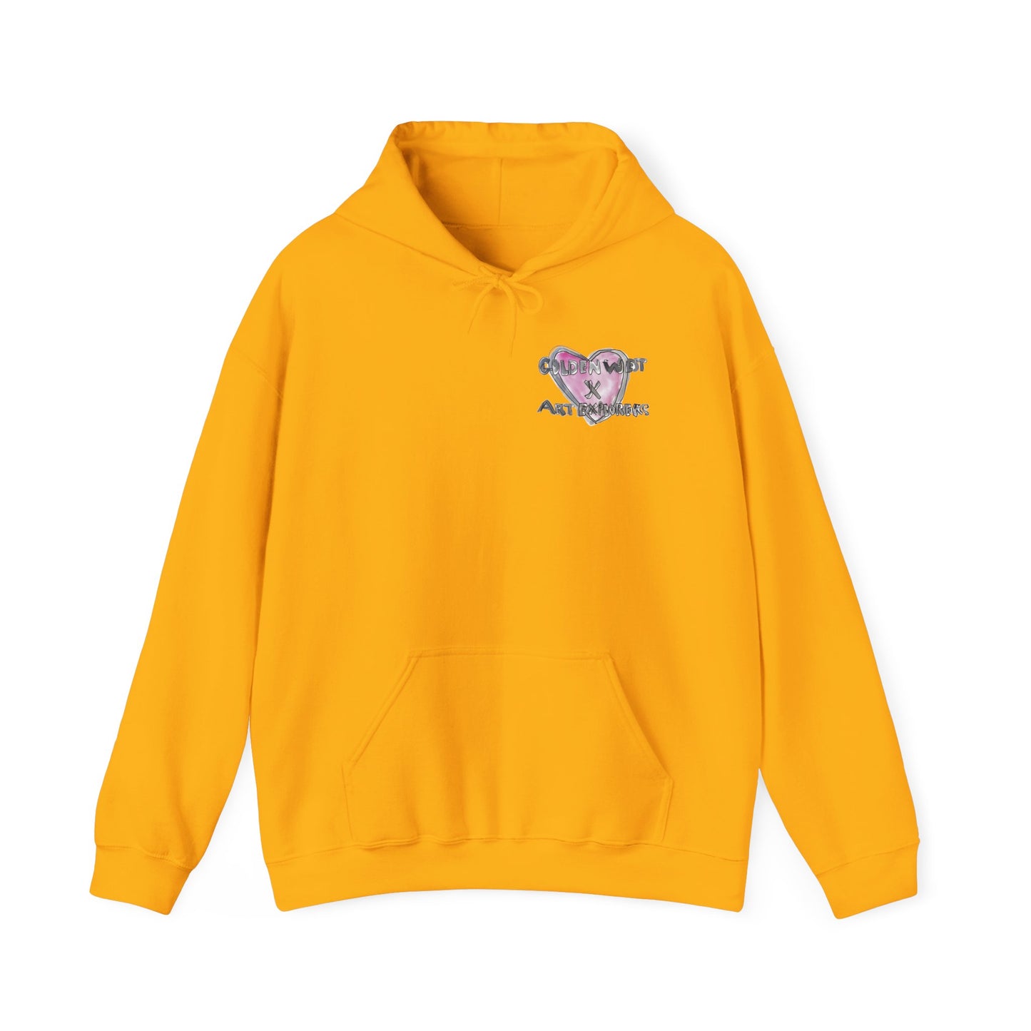 Golden West X Art Explorers Collab-Unisex Heavy Blend™ Hooded Pullover Sweatshirt-Printed front and back - Multiple Colors and Sizes Available
