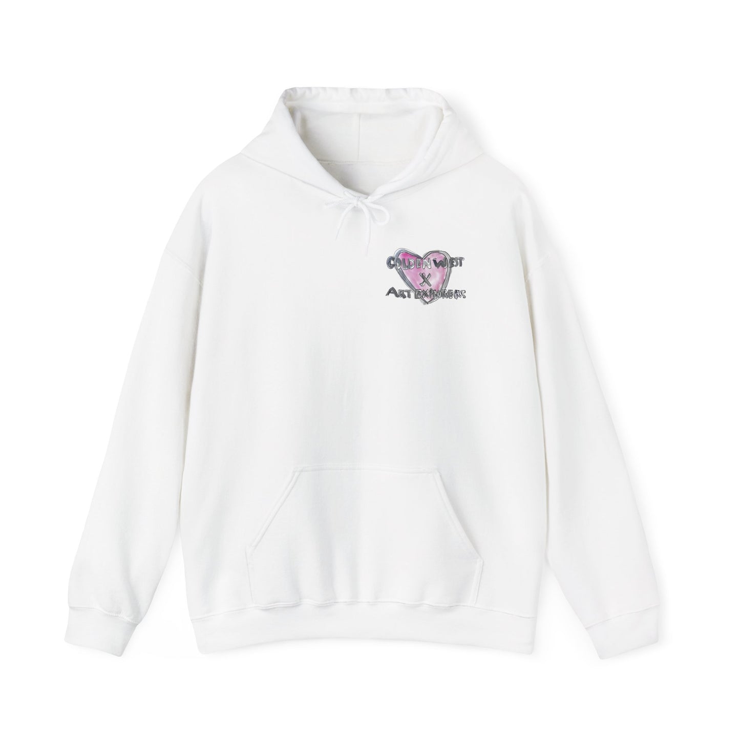 Golden West X Art Explorers Collab-Unisex Heavy Blend™ Hooded Pullover Sweatshirt-Printed front and back - Multiple Colors and Sizes Available