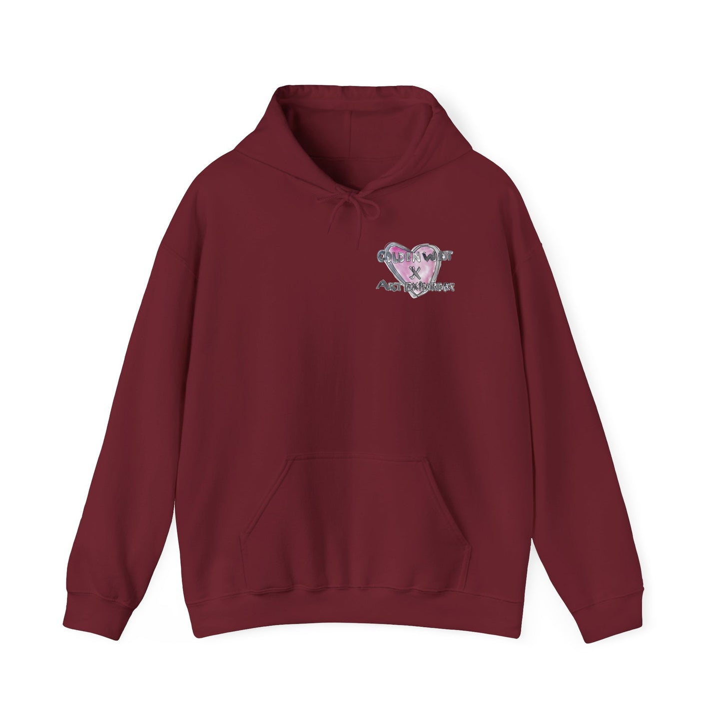 Golden West X Art Explorers Collab-Unisex Heavy Blend™ Hooded Pullover Sweatshirt-Printed front and back - Multiple Colors and Sizes Available