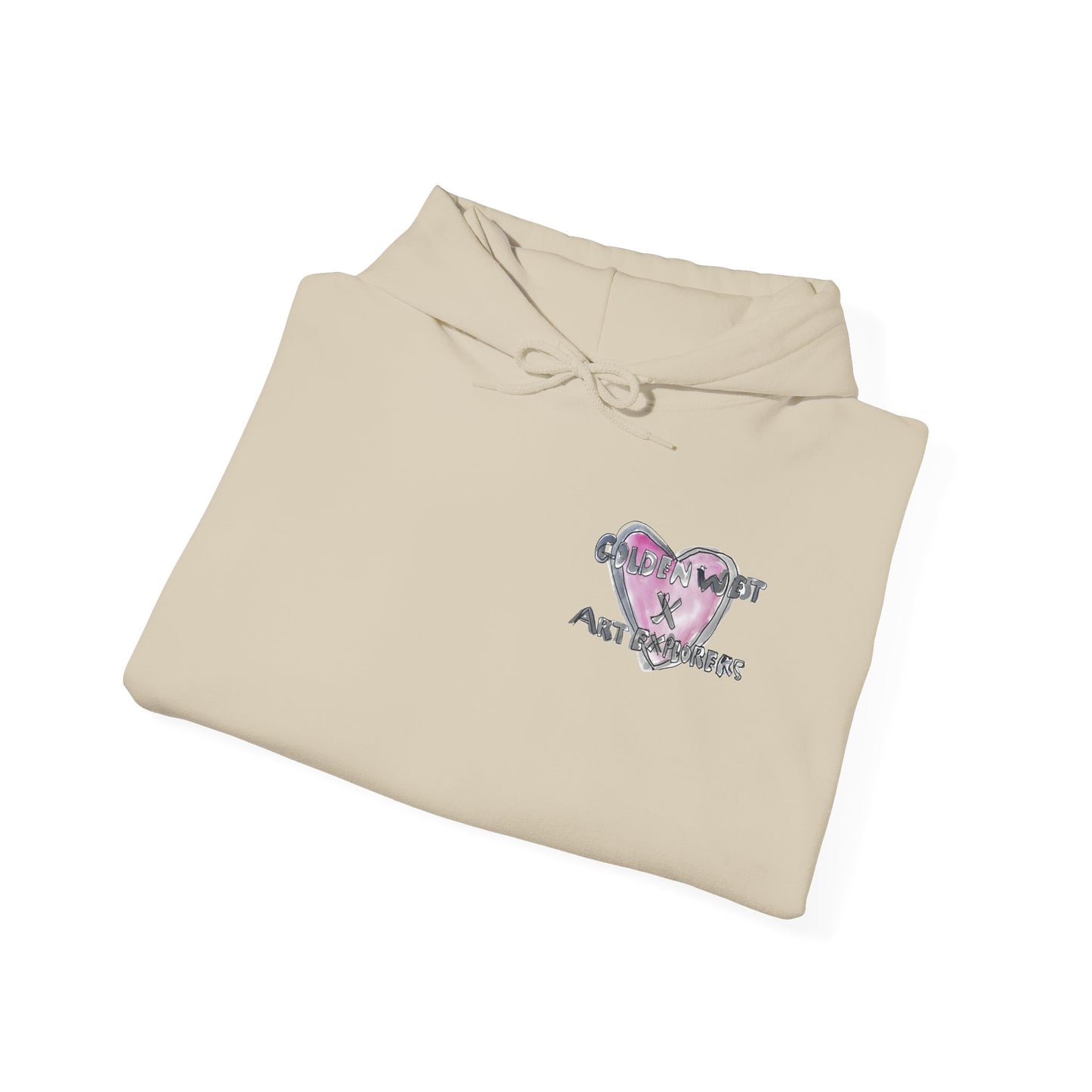 Golden West X Art Explorers Collab-Unisex Heavy Blend™ Hooded Pullover Sweatshirt-Printed front and back - Multiple Colors and Sizes Available
