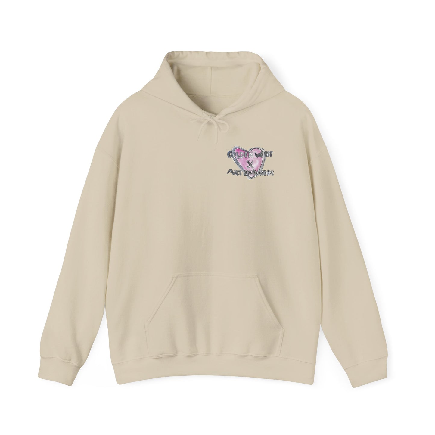 Golden West X Art Explorers Collab-Unisex Heavy Blend™ Hooded Pullover Sweatshirt-Printed front and back - Multiple Colors and Sizes Available