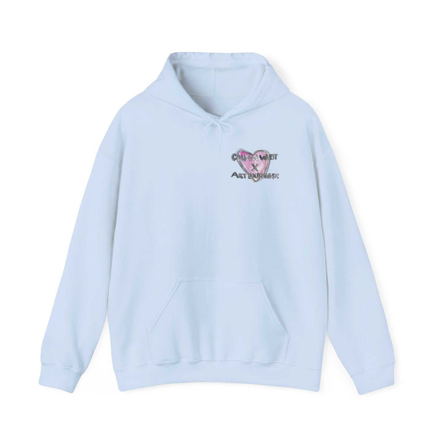 Golden West X Art Explorers Collab-Unisex Heavy Blend™ Hooded Pullover Sweatshirt-Printed front and back - Multiple Colors and Sizes Available