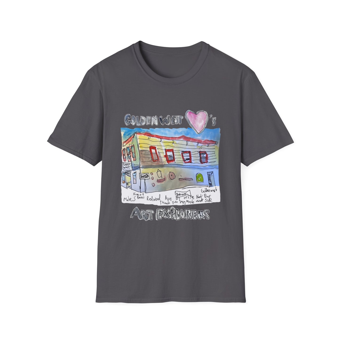 Golden West X Art Explorers Collab -Tee Shirt-front only print - Multiple Colors and Sizes Available