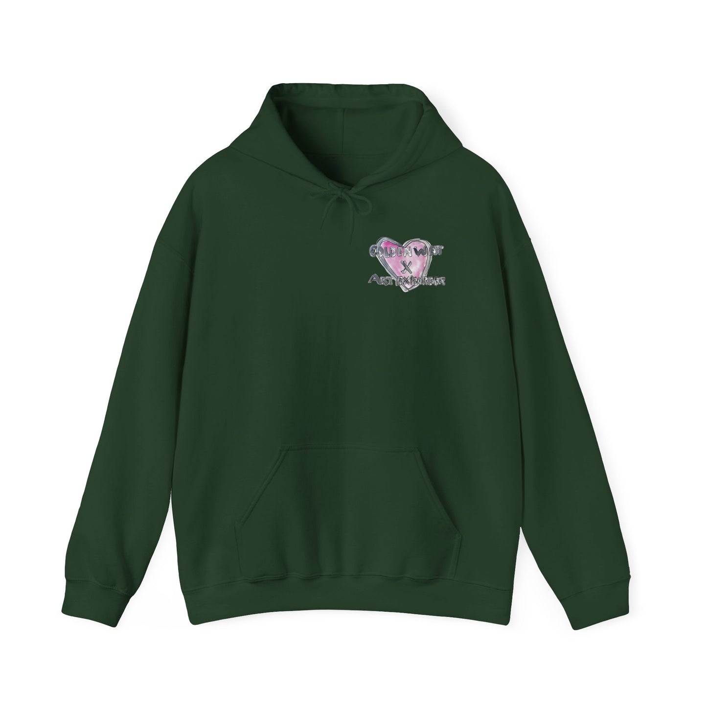 Golden West X Art Explorers Collab-Unisex Heavy Blend™ Hooded Pullover Sweatshirt-Printed front and back - Multiple Colors and Sizes Available