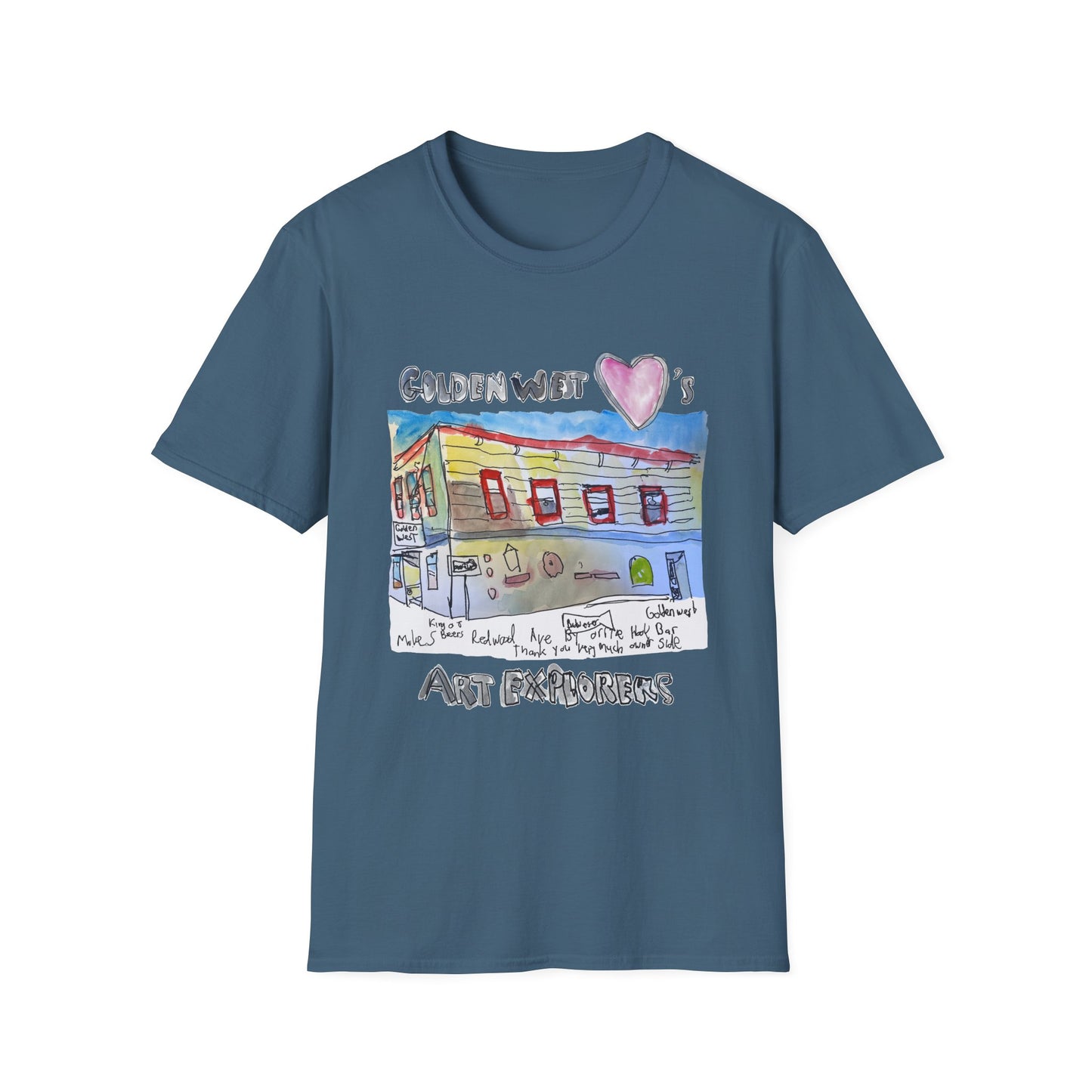 Golden West X Art Explorers Collab -Tee Shirt-front only print - Multiple Colors and Sizes Available
