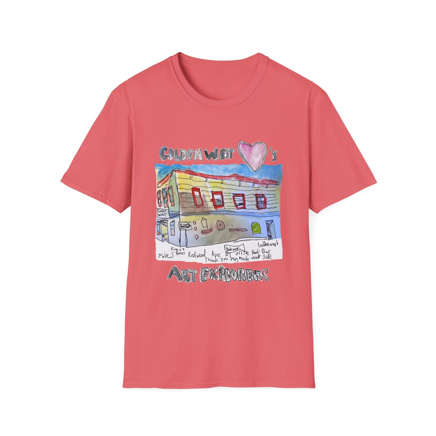 Golden West X Art Explorers Collab -Tee Shirt-front only print - Multiple Colors and Sizes Available