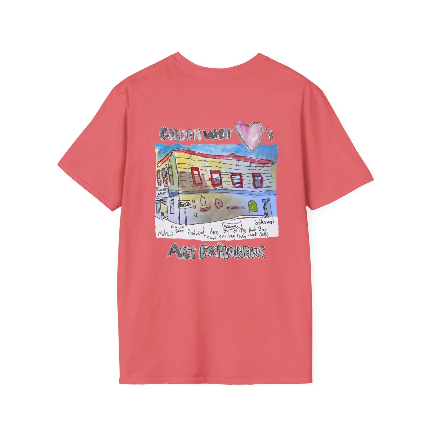 Golden West X Art Explorers Collab - Tee Shirt-front and back printing - Multiple Colors and Sizes Available